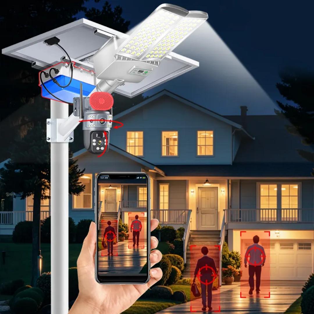 4G Solar Light With CCTV Camera 3IN1. 3IN1 Solar CCTV Camera Light.Solar Street Light With CCTV Camera. Dual CCTV Camera Solar Camera, Street Light. 2 IN 1 Solar CCTV Camera. Solar CCTV Camera IP 65