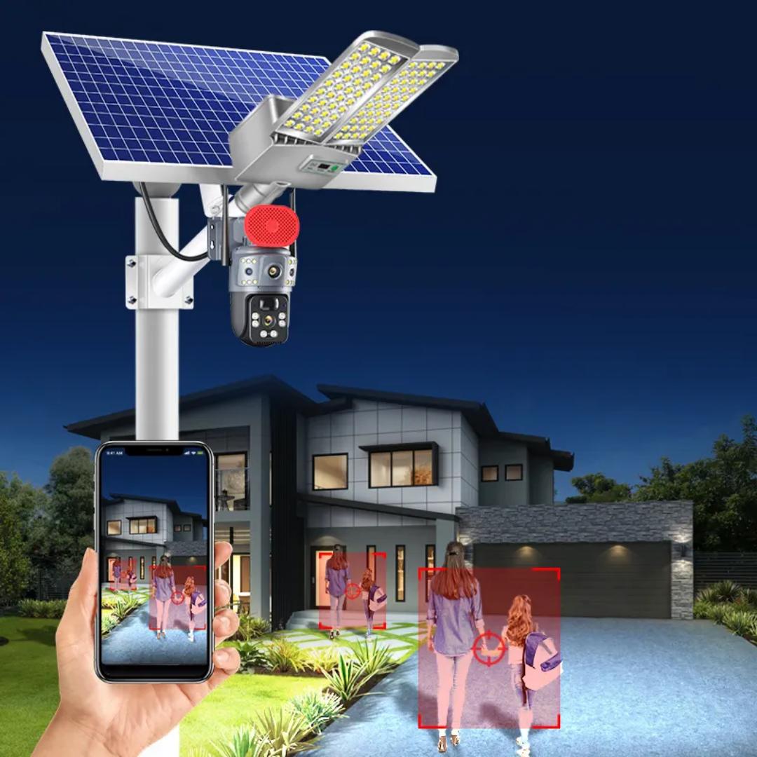 4G Solar Light With CCTV Camera 3IN1. 3IN1 Solar CCTV Camera Light.Solar Street Light With CCTV Camera. Dual CCTV Camera Solar Camera, Street Light. 2 IN 1 Solar CCTV Camera. Solar CCTV Camera IP 65