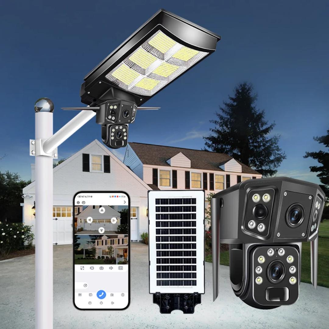 4G Solar Light With CCTV Camera 3IN1. 3IN1 Solar CCTV Camera Light.Solar Street Light With CCTV Camera. Dual CCTV Camera Solar Camera, Street Light. 2 IN 1 Solar CCTV Camera. Solar CCTV Camera IP 65