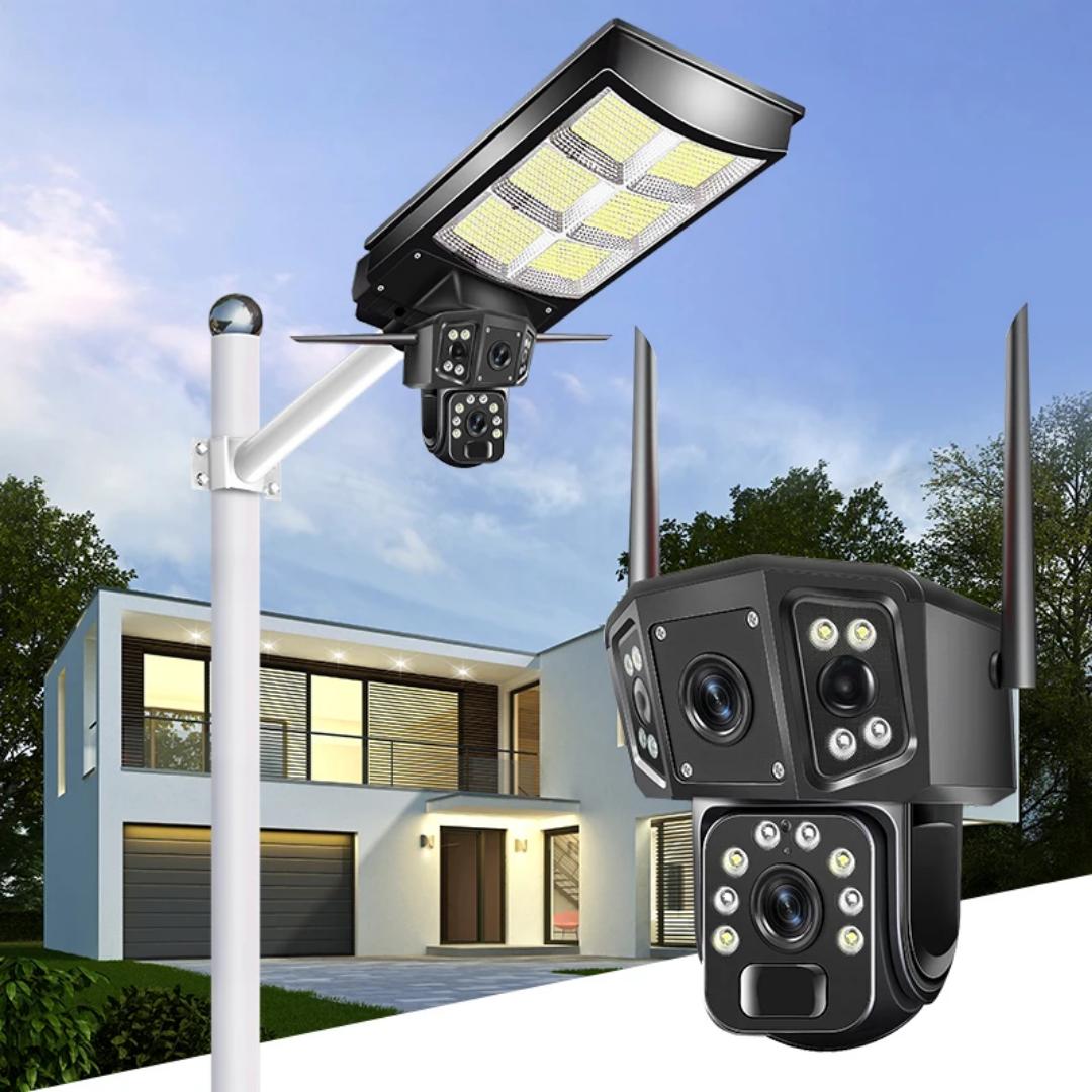 4G Solar Light With CCTV Camera 3IN1. 3IN1 Solar CCTV Camera Light.Solar Street Light With CCTV Camera. Dual CCTV Camera Solar Camera, Street Light. 2 IN 1 Solar CCTV Camera. Solar CCTV Camera IP 65