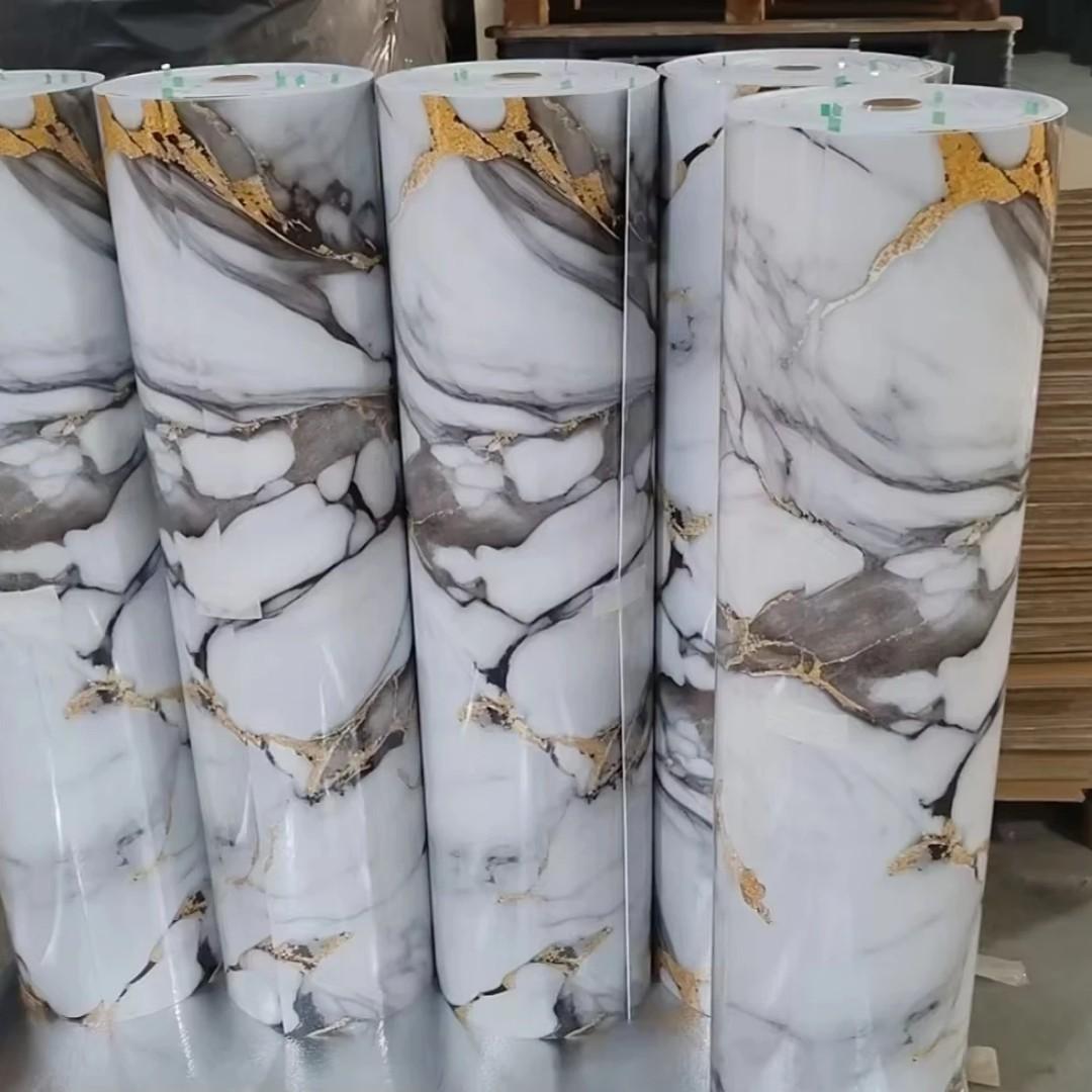 Self Adhesive Wall Paper.  Marble Wall Paper. Peel&Stick Wall Paper. Coil Tile Sticker