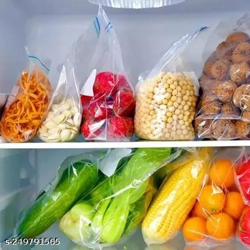 RE-USABLE FRIDGE ZIPPER BAGS 1KG FOR 20PCS BOX RESEALABLE SMELL PROOF BAGS - POUCH BAGS FLAT CLEAR FOOD STORAGE BAGS PLASTIC PACKAGING  BAGS FOR PARTY FAVOUR FOOD STORAGE