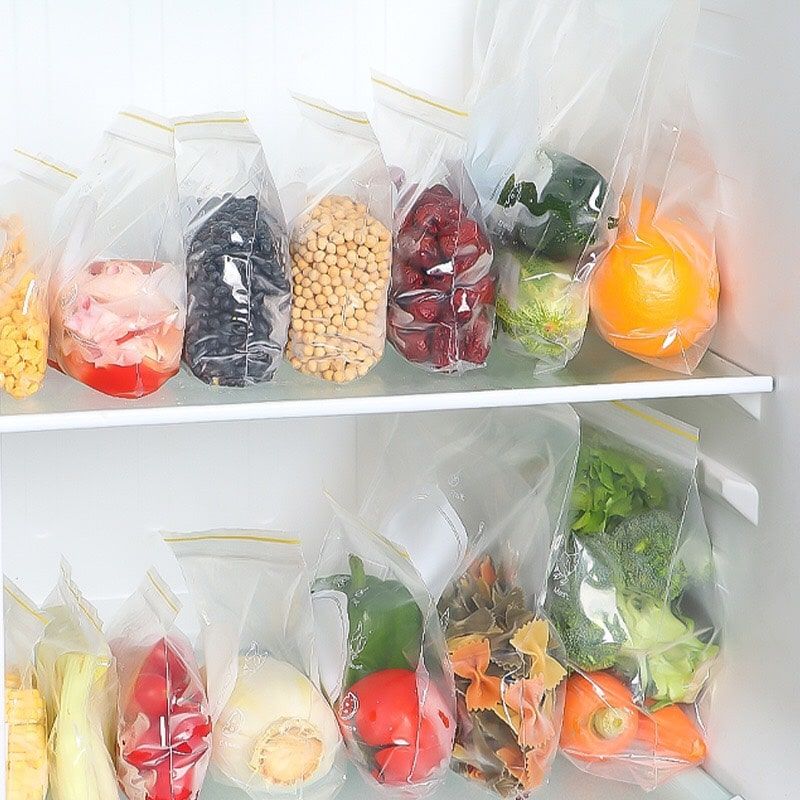 RE-USABLE FRIDGE ZIPPER BAGS 1KG FOR 20PCS BOX RESEALABLE SMELL PROOF BAGS - POUCH BAGS FLAT CLEAR FOOD STORAGE BAGS PLASTIC PACKAGING  BAGS FOR PARTY FAVOUR FOOD STORAGE