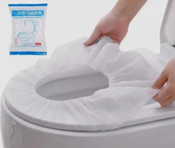 Disposable Toilet Seat Covers Flushable Paper, (100 Pack) Travel Toilet Seat Covers for Adults and Kids Potty Training, 100% Biodegradable - Travel Accessories for Public Restrooms, Airplane, Camping