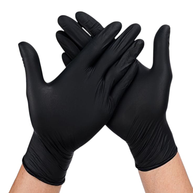 100 PIECES KITCHEN DISHWASHING GLOVES - REUSABLE HOUSEHOLD CLEANING GLOVES FOR WASHING DISHES AND CLEANING TASKS, FLEXIBLE LONG-LASTING AND NON-SLIP (BLACK)