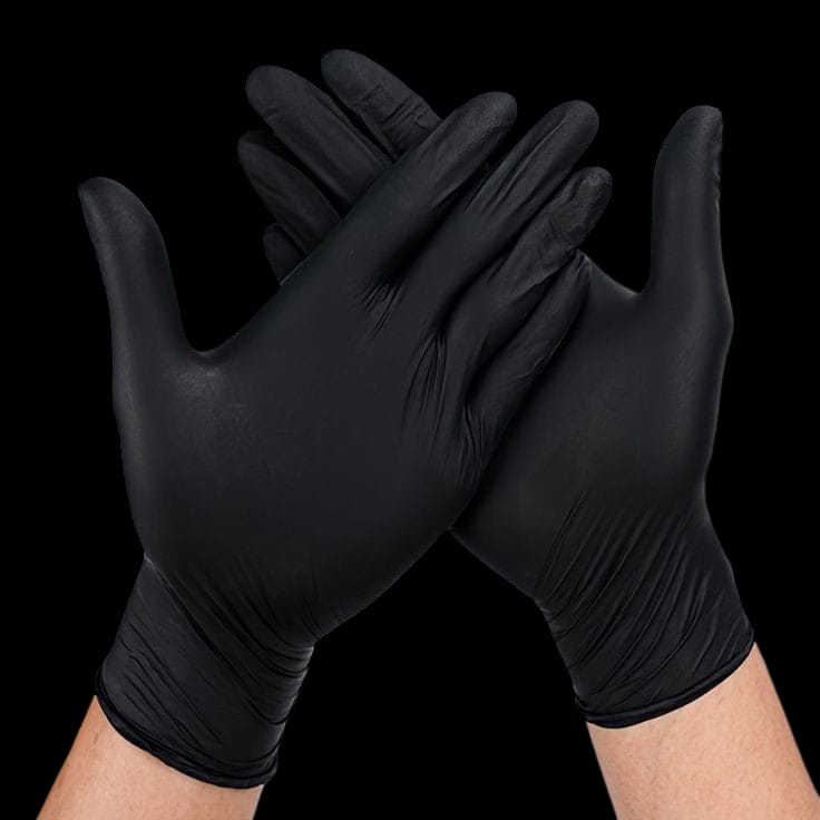 100 PIECES KITCHEN DISHWASHING GLOVES - REUSABLE HOUSEHOLD CLEANING GLOVES FOR WASHING DISHES AND CLEANING TASKS, FLEXIBLE LONG-LASTING AND NON-SLIP (BLACK)