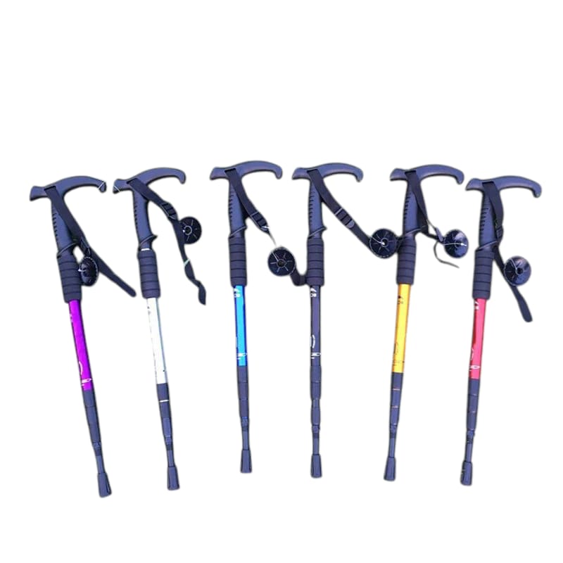 ANTI-SHOCK HIKING POLES - 1 PACK, LIGHTWEIGHT, ANTI-SHOCK WALKING STICKS - ADJUSTABLE FOR MEN AND WOMEN HIKING POLES WITH ANTI-SHOCK AND  ULTRA LIGHT FOR HIKING, CAMPING, MOUNTAINING, TREKKING