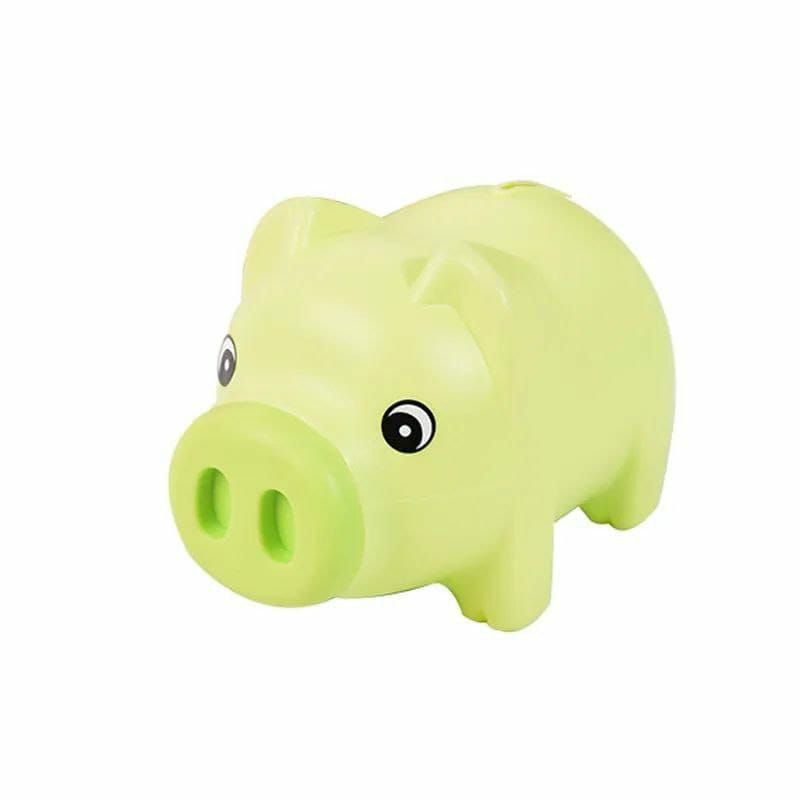 CUTE PIGGY BANK FOR MONEY BANK COIN BANK FOR BOYS AND GIRLS MY FIRST UNBREAKABLE MONEY BANK LARGE SIZE DECORATION SAVINGS CHRISTMAS, HALLOWEEN, BIRTHDAY GIFT (BLUE & GREEN)