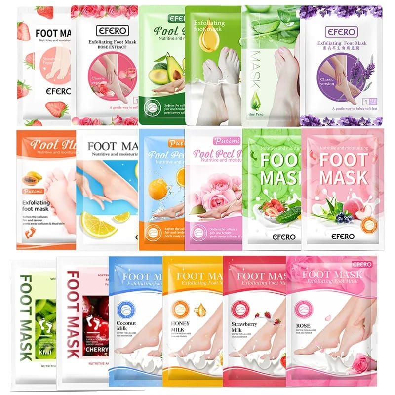 FOOT PEELING MASK, NATURAL EXFOLIATING FOOT MASK, DEAD SKIN CALLUS REMOVER REPAIR HEELS, SMOOTH TOUCH FEET, HYDRATING FOOT CARE FOR DRY CRACKED FEET