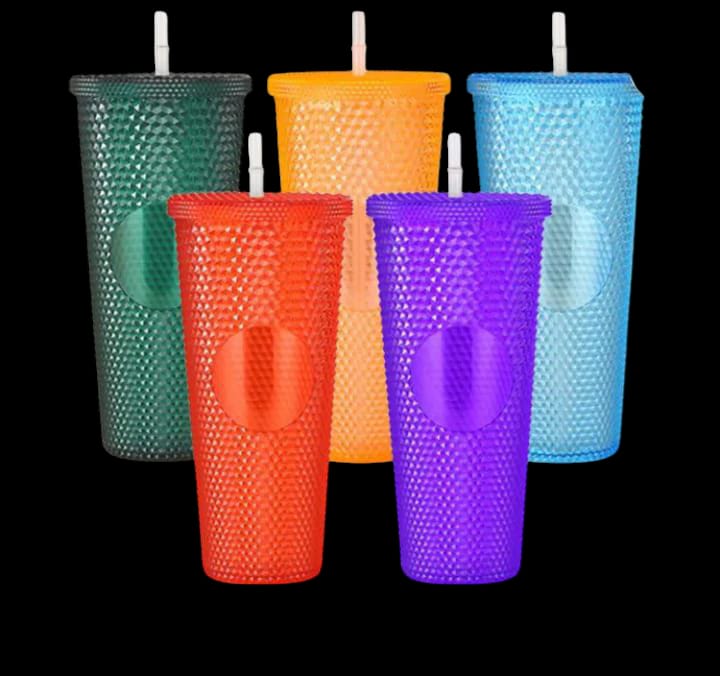 SIMPLE MODERN PLASTIC TUMBLER WITH LID AND STRAW | REUSABLE BPA FREE ICED COFFEE CUPS DOUBLE WALL SMOOTHIE CUP | GIFTS FOR WOMEN MEN HIM HER | CLASSIC COLLECTION