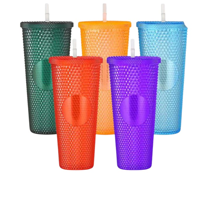SIMPLE MODERN PLASTIC TUMBLER WITH LID AND STRAW | REUSABLE BPA FREE ICED COFFEE CUPS DOUBLE WALL SMOOTHIE CUP | GIFTS FOR WOMEN MEN HIM HER | CLASSIC COLLECTION