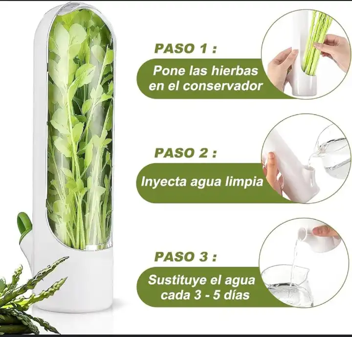 HERB SAVER, HERB KEEPER FOR REFRIGERATOR, CILANTRO CONTAINER FOR FRIDGE, FRESH HERBS LETTUCE VEGETABLE PRESERVATION BOTTLE KEEPER PARSLEY MINT REFRIGERATOR STORAGE FOR FRESH FOR 2-3 WEEKS