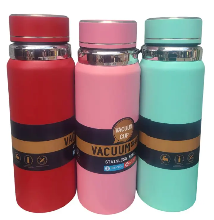 800ML HIGH QUALITY DOUBLE WALL FLASK KEEPS HOT FOR 12 GOOD HOURS INSULATED VACUUM THERMO BOTTLE WITH CUP STAINLESS STEEL COFFEE BOTTLES FOR HOT AND COLD DRINK WATER FLASK.