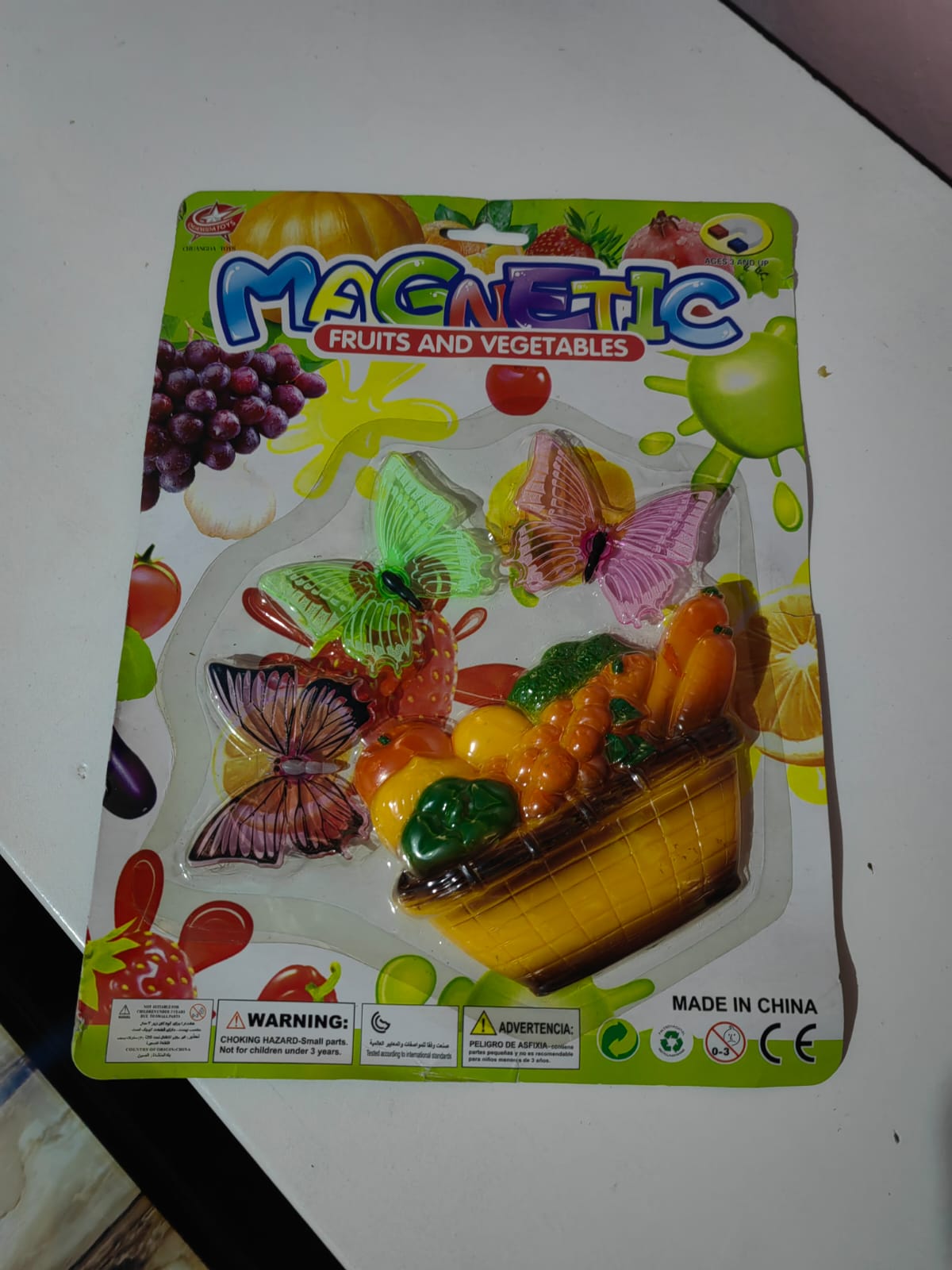 REFRIGERATOR MAGNETS VEGETABLES BASKET & BUTTERFLY FRIDGE MAGNET CUTE MAGNETS FOR FRIDGE – SET OF 8, REALISTIC DESIGN MAGNETS CREATIVE AND COLORFUL MAGNETIC KITCHEN DECOR