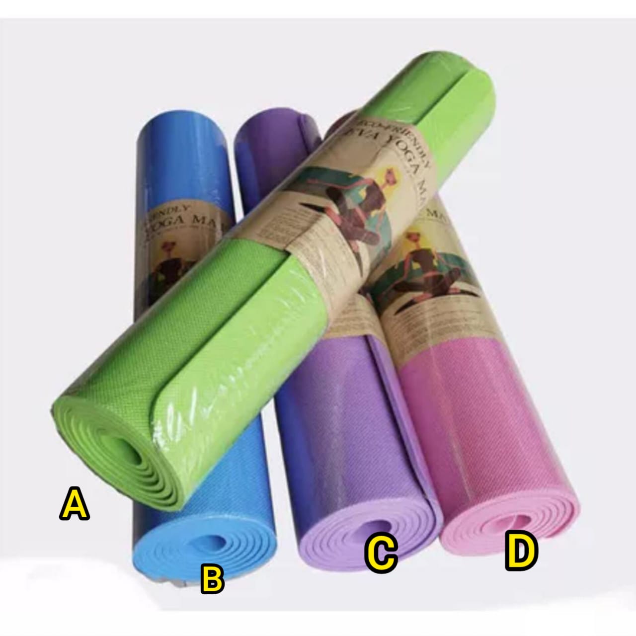 QUALITY EXERCISE YOGA MATS 4MM THICKNESS 6MM THICKNESS DIMENSION: 68INCH BY 24INCH EXERCISE NON SLIP FITNESS WORKOUT MATS FOR WOMEN MEN HOME WORKOUT GYM YOGA