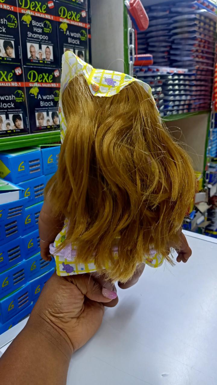AFRICAN DOLL BLACK BABY DOLL, AFRICAN BLACK GIRL DOLL WITH DRESS, REALISTIC REBORN BABY DOLL FOR KIDS AGED 2 3 4 5 6, SILICONE SMALL BLACK DOLL TOY WITH LONG HAIR FOR BIRTHDAY GIFT