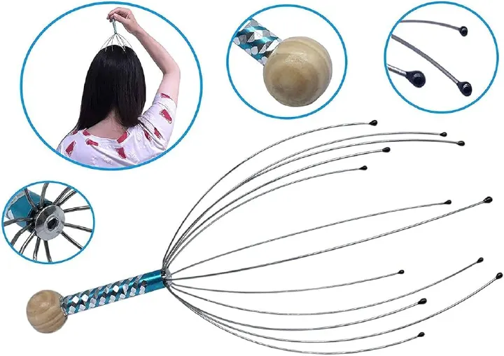 OCTOPUS HEAD SCALP MASSAGE COMBHEAD HANDHELD HEAD SCRATCHER HANDHELD HEAD MASSAGER THERAPEUTIC HEAD SCRATCHER SCALP SCRAPER HEAD SCALP MASSAGER HEAD SCRATCHER FOR HAIR OCTOPUS PLUSHIE MASSAGE COMB DEE