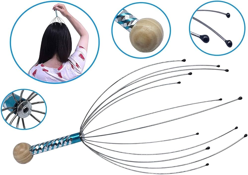OCTOPUS HEAD SCALP MASSAGE COMBHEAD HANDHELD HEAD SCRATCHER HANDHELD HEAD MASSAGER THERAPEUTIC HEAD SCRATCHER SCALP SCRAPER HEAD SCALP MASSAGER HEAD SCRATCHER FOR HAIR OCTOPUS PLUSHIE MASSAGE COMB DEE