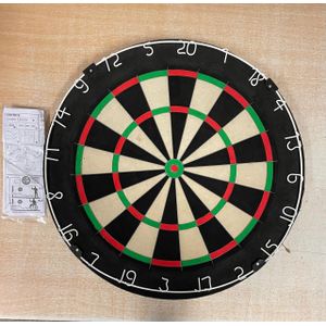 Bristle  Sisal Dartboards Set: 18" Premium Sisal Round Spider Wire Dartboard Includes 6 Steel Tip Darts 30gms, Staple-Free Bullseye & Screws for Installation