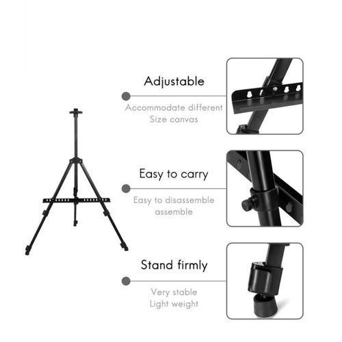 Artist's Display Easel Stand Adjustable Black/canvas stand