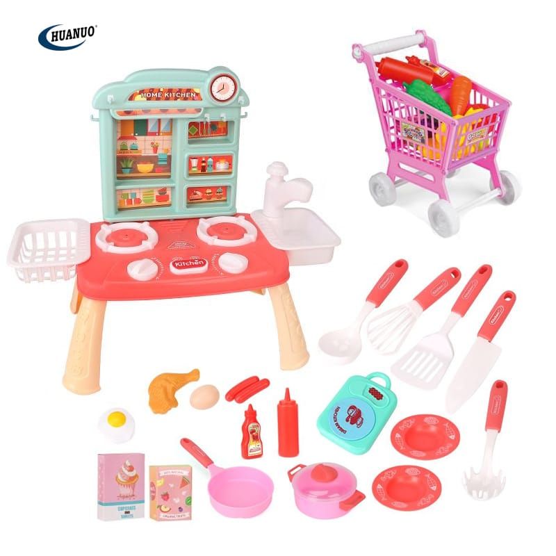 52 Pieces Kids Kitchen Set with Light And Music