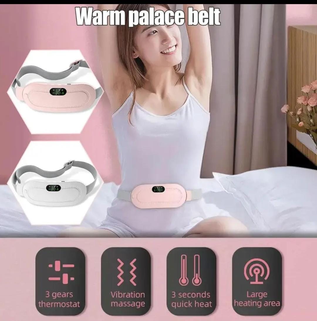 Menstrual heating pad helps in relieving pain and dysmenorrhea/discomfort, Portable Electric Heating Pad for Period Cramps Vibrating Heating Pads with 7 Heat Levels