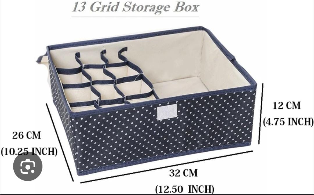 DRAWER ORGANISER CLOTHES - FOLD ABLE UNDERWEAR ORGANISER AND SOCK ORGANISER, BRA ORGANISER FABRIC DRESSER DRAWER ORGANISER DIVIDER FOR SOCKS, BRA, UNDERWEAR, TIE