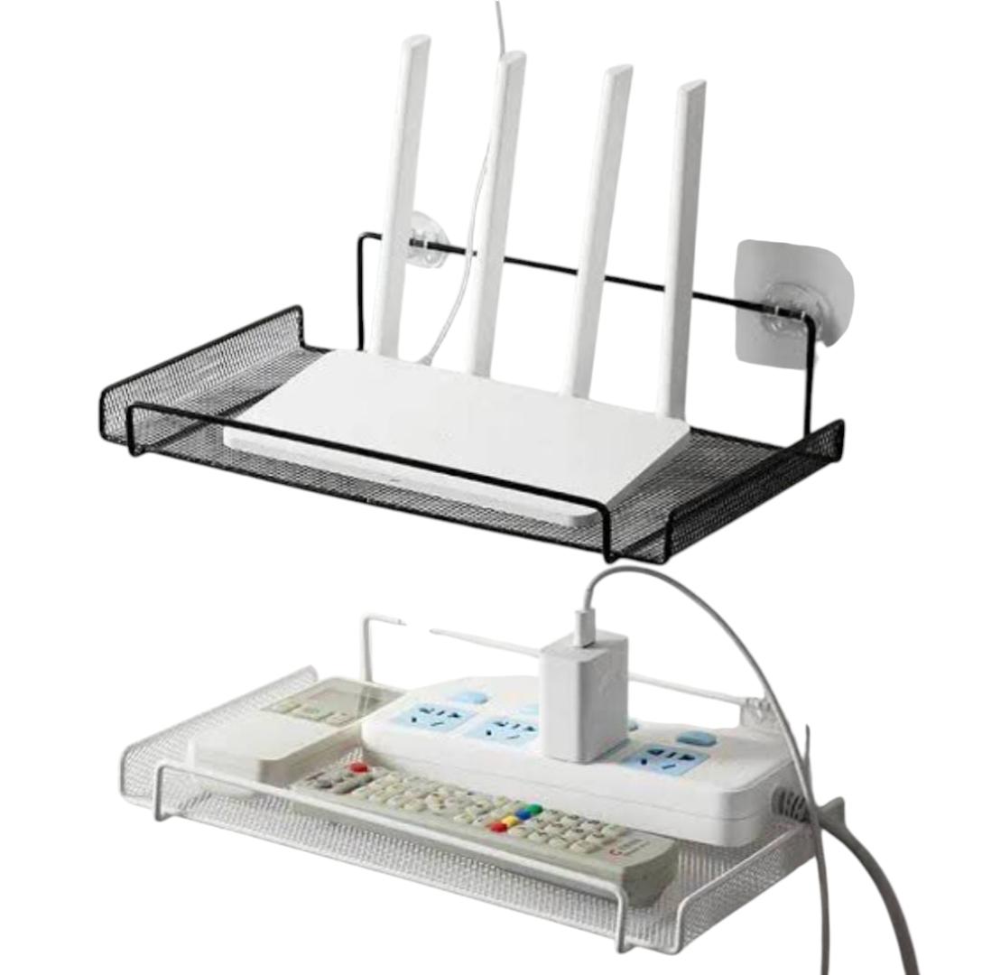 WIFI ROUTER HOLDER BLACK AND WHITE AVAILABLE FLOATING SHELF FOR WALL DVD PLAYER, CABLE BOXES, MODEM, WIFI ROUTER, WALL MOUNTED SHELF FOR LIVING ROOM, BEDROOM, BATHROOM