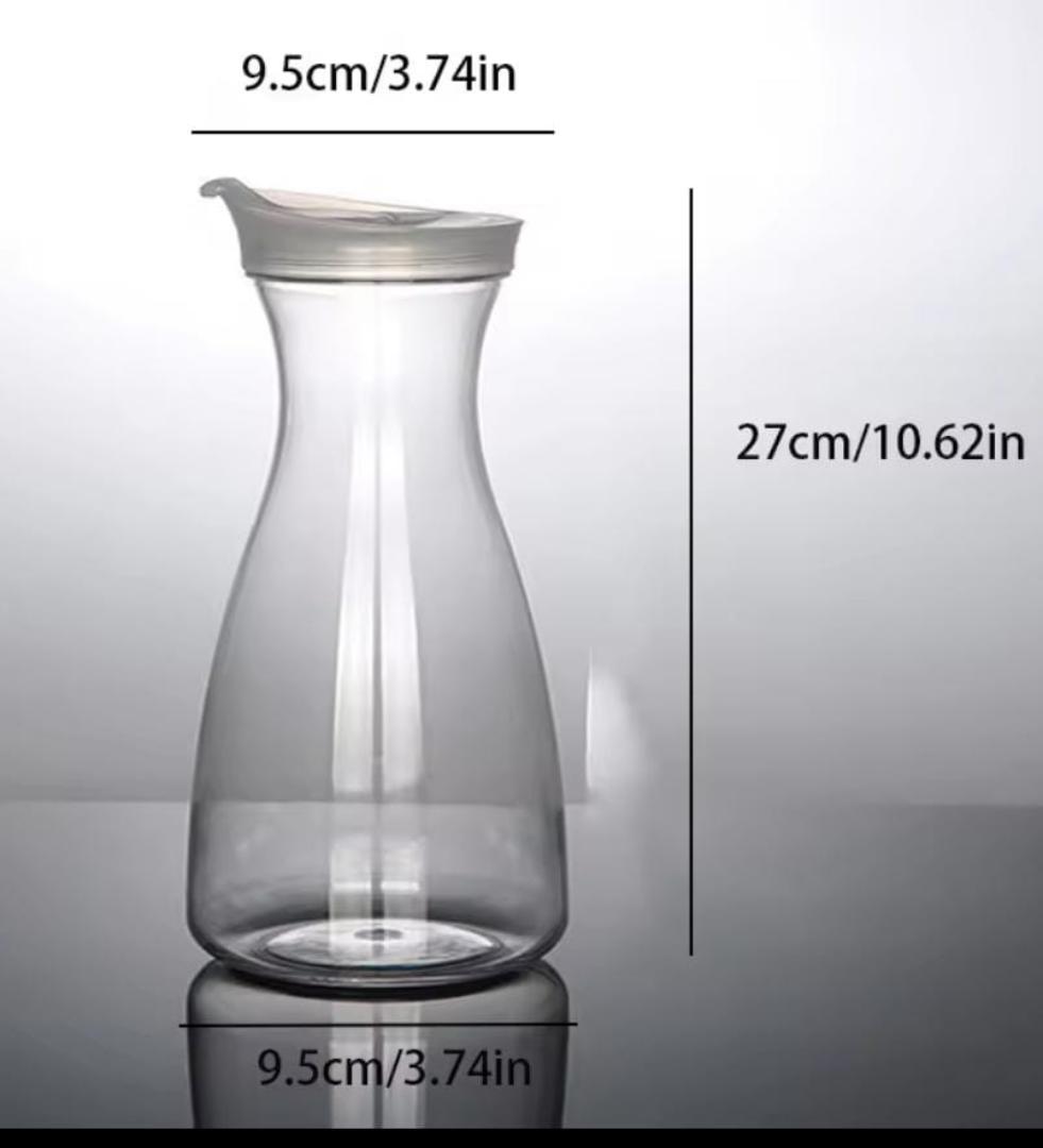 Juice Carafe 1.5 liters with Lids Airtight Drink Pitcher for Fridge Storage Easy Pour Milk Container Beverage Bottles for Bar Freezer