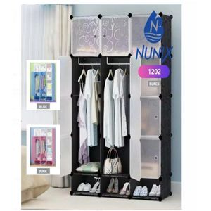 Nunix Wardrobe Strong 3 Columns Plastic Wardrobe 1202