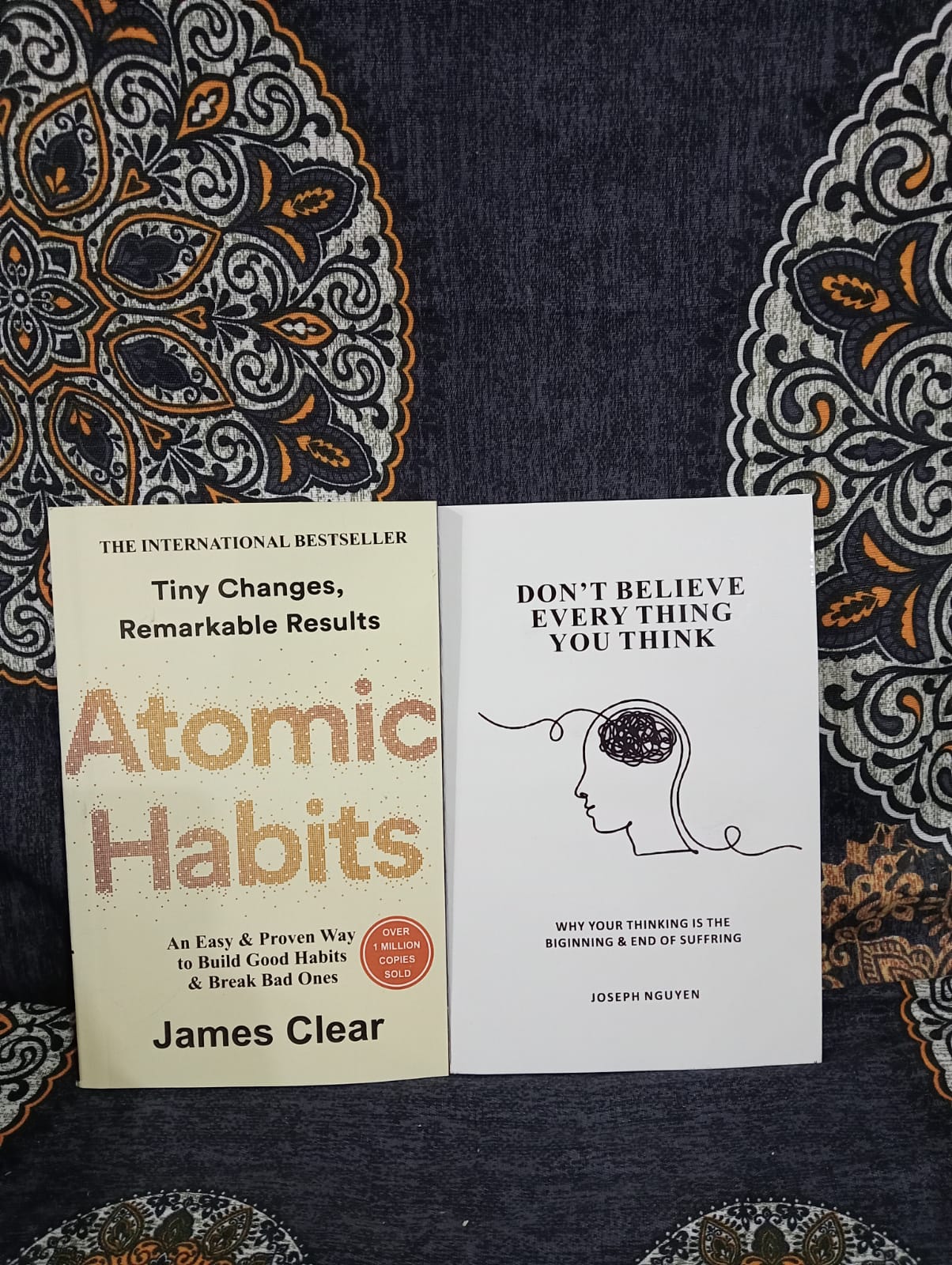 PACK OF 2 ENGLISH NOVELS (ATOMIC HABITS AND DON'T BELIEVE EVERYTHING YOU THINK) BEST SELLING ENGLISH NOVELS.