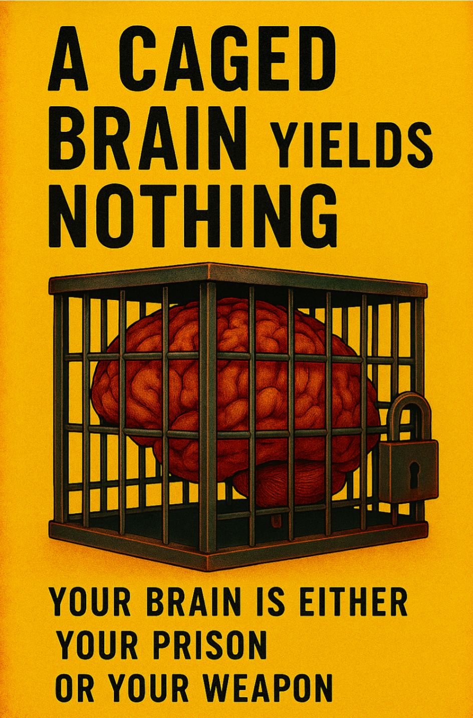 A Caged Brain Yields Nothing book (free bookmark)