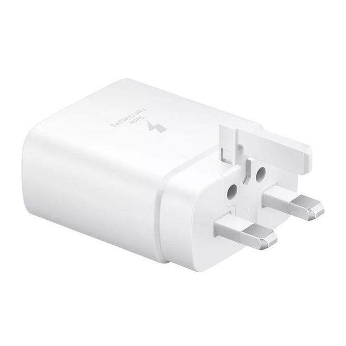 Samsung White 45W Super Fast Charger Adapter/Header, Compatible with All Type-C Devices, for c to c cable