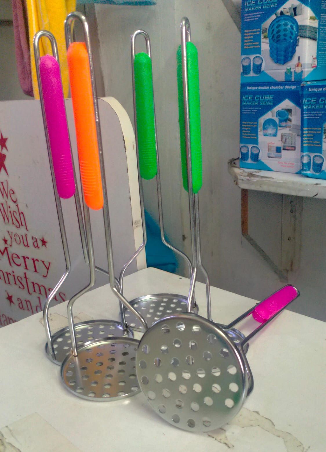 Stainless steel masher
