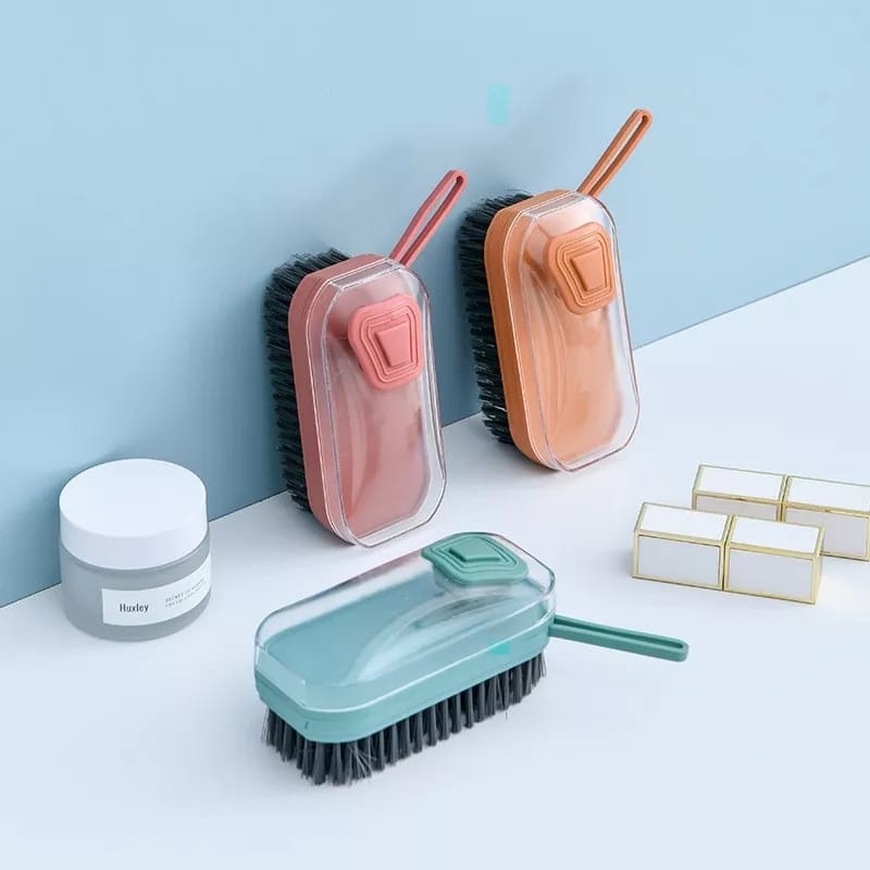 Generic Multipurpose Cleaning Bristle Brush Multifunction Liquid Adding Brush Soft Hair Laundry Cleaning Brush Shoe Brush Household Multi-Functional Washing Pot Dishwashing Brush Right Stiffness