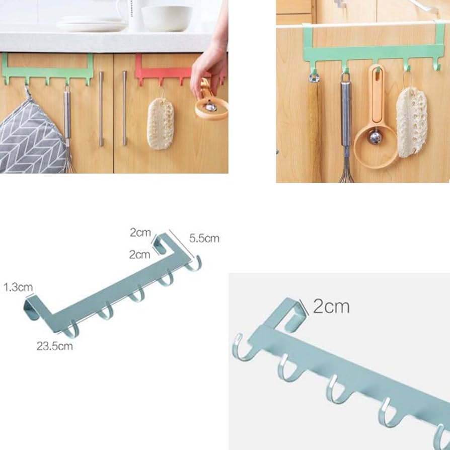 Two pieces 5 slots Over the cabinet door hanger now available Material Metallic