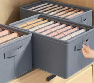 🎀RESTOCKED😶‍🌫️9 Grid Multipurpose Organizer With Cover😶‍🌫️Our underwear organizer drawer divider set are made from high quality non-woven fabric, which is durable and not easy to deform,