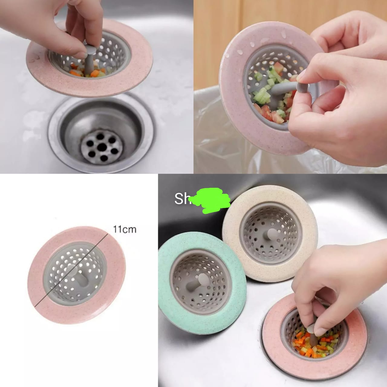 2pcs silicon sink steainers kitchen drain basket filter stop sink strainer