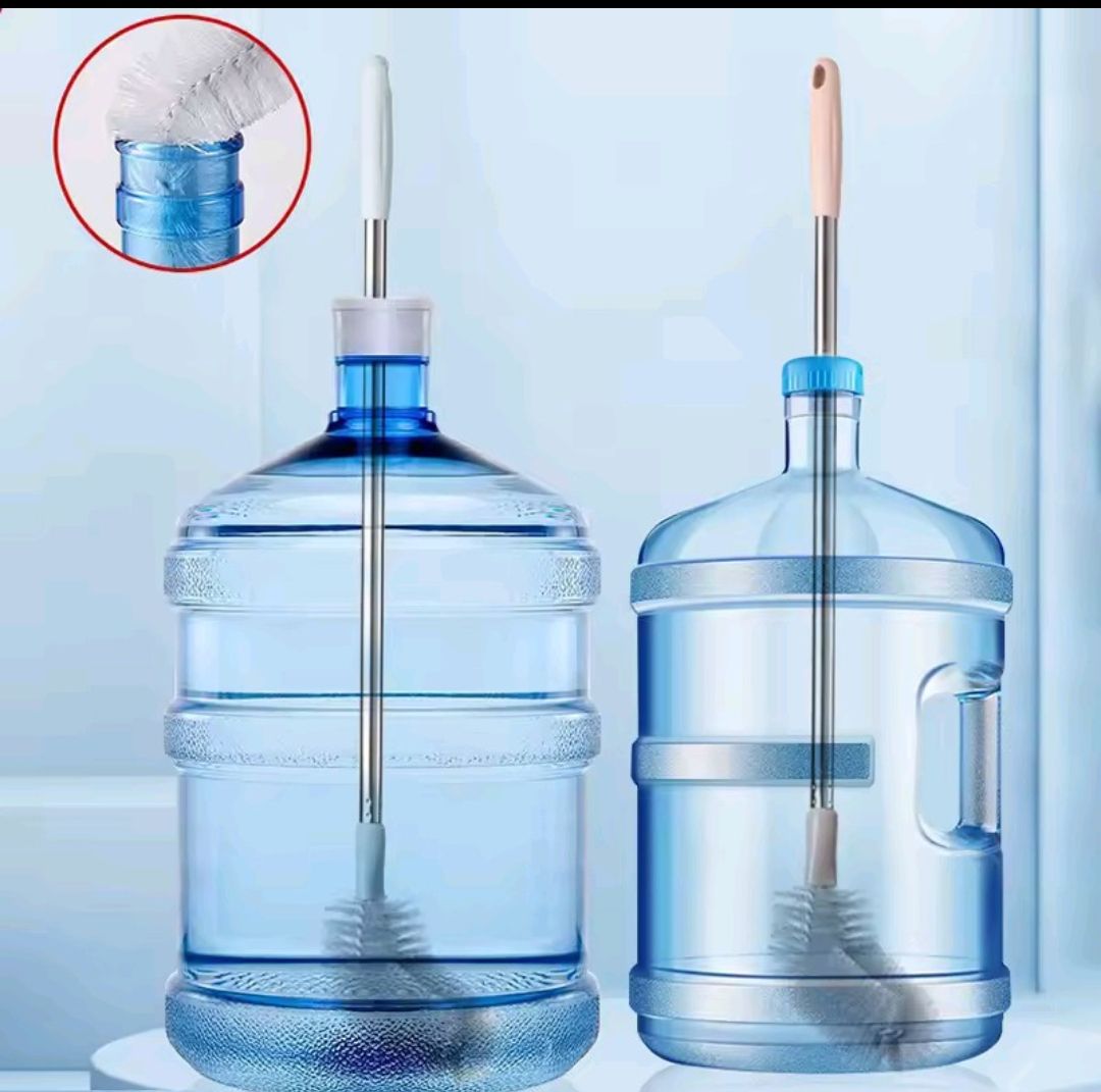 strong quality  Long Cleaning Brush For Water Dispenser Bottle L- Shaped Barrel Magic Brush Gallon Cleaning Bottle Brush, this kitchen scrub brush can clean the narrow areas.