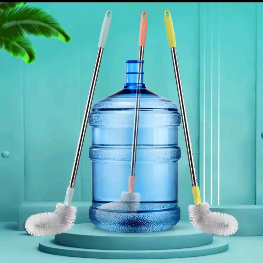 strong quality  Long Cleaning Brush For Water Dispenser Bottle L- Shaped Barrel Magic Brush Gallon Cleaning Bottle Brush, this kitchen scrub brush can clean the narrow areas.