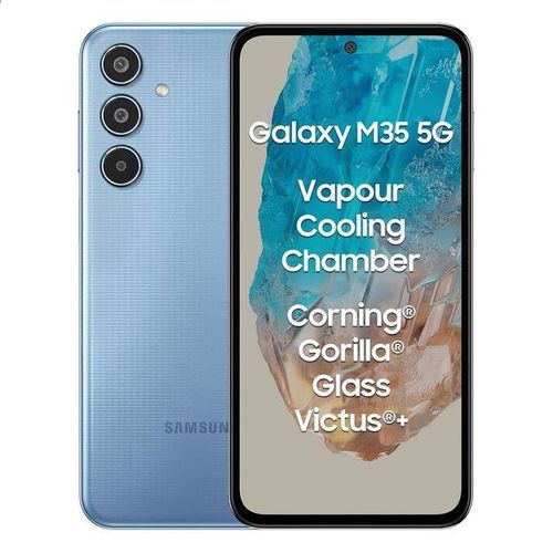 BRAND NEW!! Samsung Galaxy M35 5G, 6.6", 128GB + 8GB RAM (Dual SIM), 6000mAh, blue