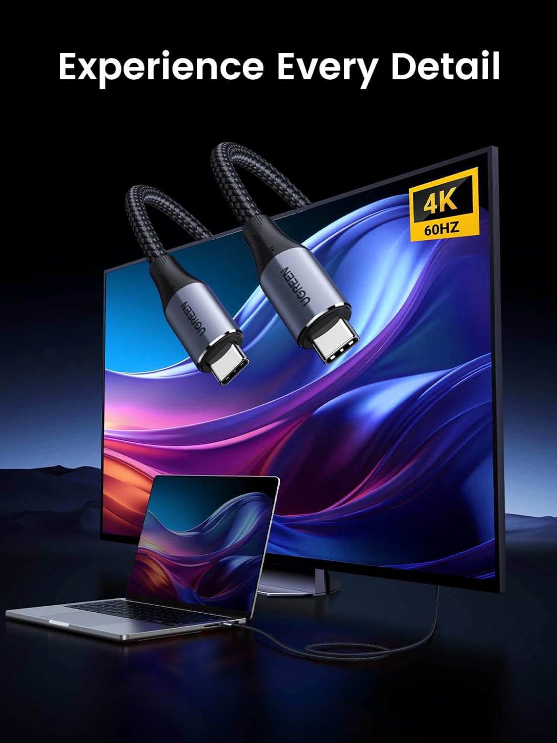 UGREEN USB-C 3.2 Gen 2 10Gbps 240w PD Cable - 1 Meter