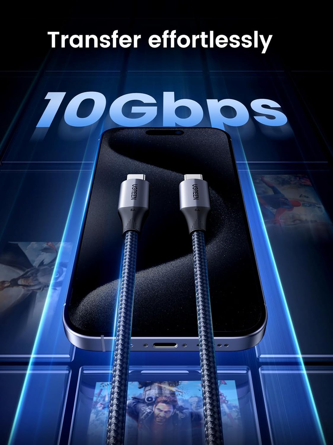 UGREEN USB-C 3.2 Gen 2 10Gbps 240w PD Cable - 1 Meter