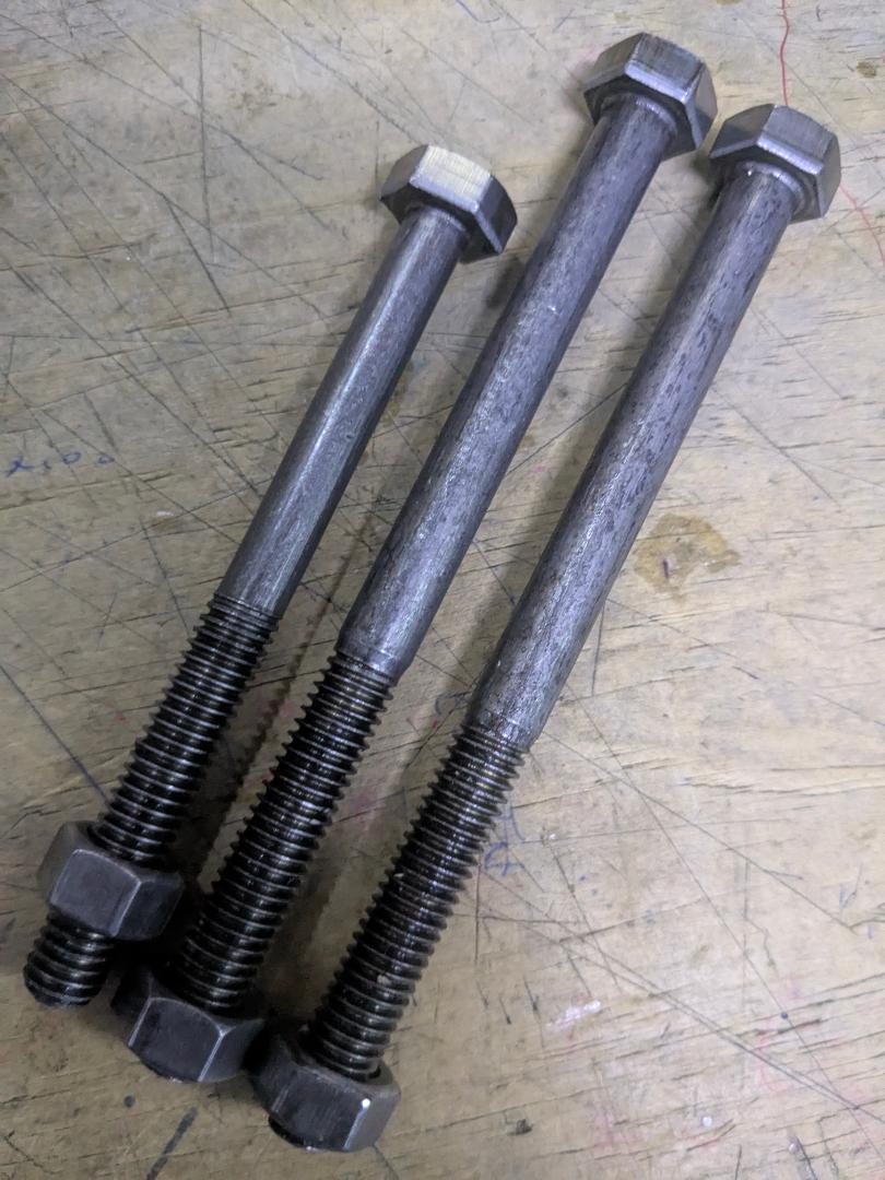 🔩 4-Piece Heavy-Duty Bed Bolts, Nuts & Washers Set – Steel Hex Head Fasteners