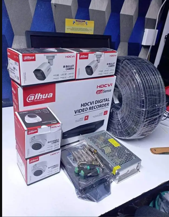 Hikvision/Dahua 4 Full HD 2MP 1080P CCTV Cameras Complete System Kit With 500GB Harddisk+4 Channel DVR Machine +