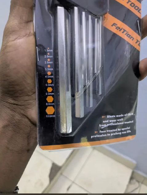 FT TOOLS 9-Piece Allen Hex Key Set (1.5mm - 10mm)