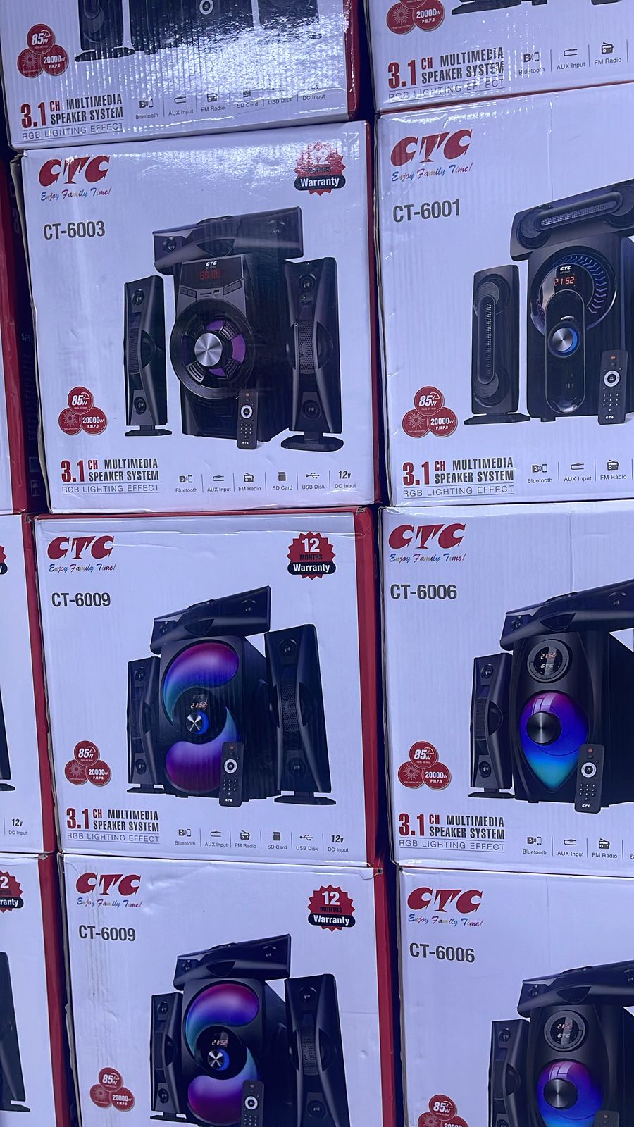 CTC 3.1CH CT-6009 MULTIMEDIA SPEAKER SYSTEM Bluetooth Enabled