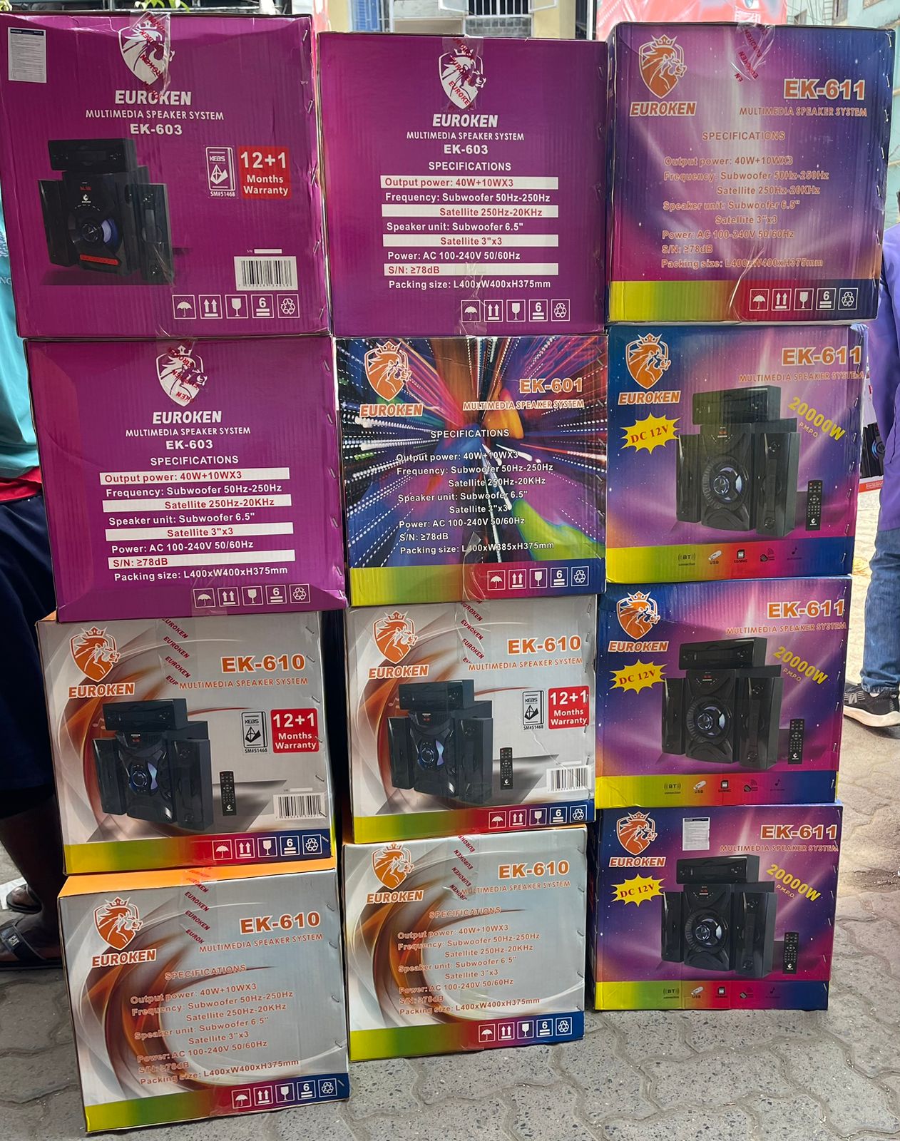 Euroken EK-610 3.1 CHANNEL HIGH QUALITY WOOFER SYSTEM WITH PMPO 20,000W & 3 SPEAKERS