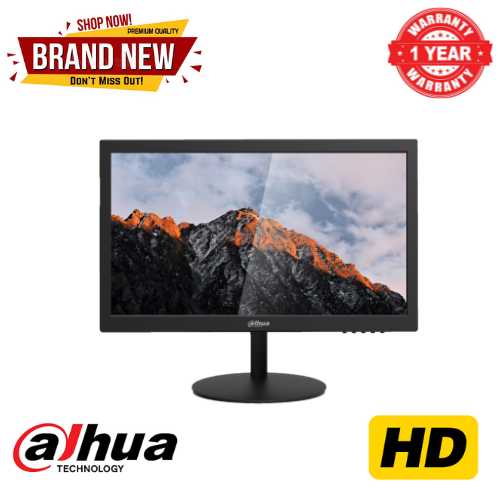 DAHUA A200 19.5 Inches Monitor 1600×900 HD+ Resolution VGA+HDMI 5ms fast response time 75Hz Refresh Rate 1 year warranty + VGA Cable