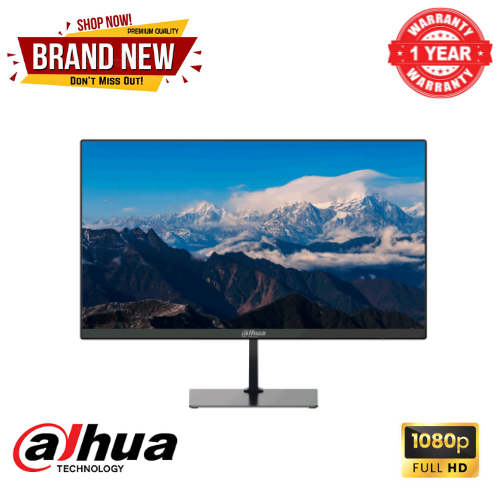 DAHUA C200 22 Inch FHD 1920x1080 Monitor 4ms Response Time 100 HZ Refresh Rate HDMI+VGA+Audio Out Ports Adaptive sync anti blue light  250 nits Brightness 1 year warranty + HDMI Cable